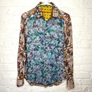 Robert Graham Limited Edition Breaker‎ Zone 229 Of 376 Shirt Mens XS Swarovski
